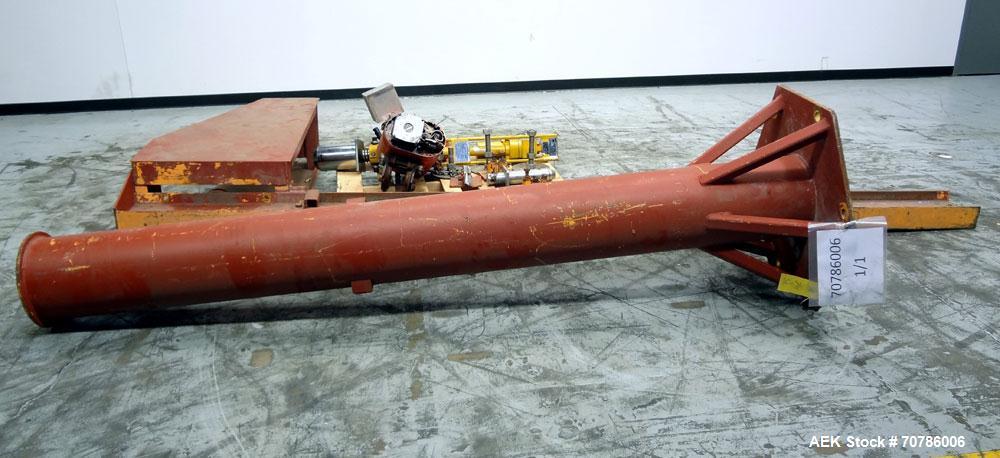 Used Abell-Howe Jib Crane, 1/2 Ton, Carbon Steel. Floor mounting. Approximate 117" tall base/mast assembly, approximate 159" log boom assembly. Includes a CM Model J hoist, 1hp, 32 F.P.M..