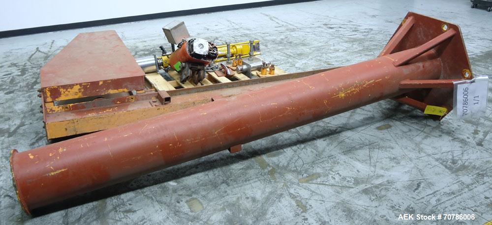 Used Abell-Howe Jib Crane, 1/2 Ton, Carbon Steel. Floor mounting. Approximate 117" tall base/mast assembly, approximate 159" log boom assembly. Includes a CM Model J hoist, 1hp, 32 F.P.M..