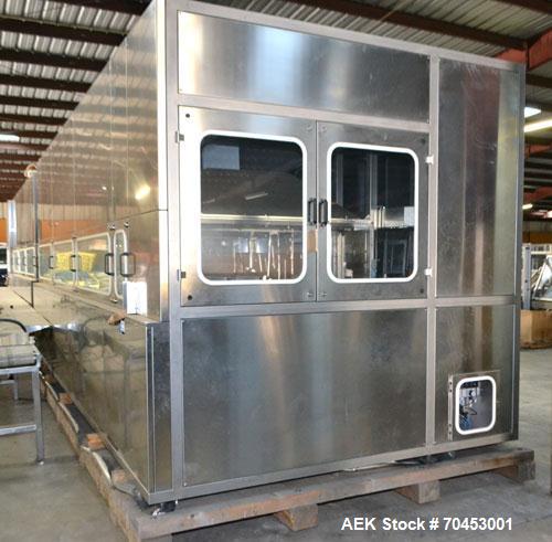 Unused- Neri NCT 1200 Stainless Steel 6 Zone Cooling Tunnel. Machine is designed to cool the content of deodorant bottles seated inside shaped containers, but useable for alternate stable bottle appl...