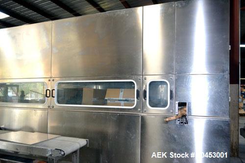 Unused- Neri NCT 1200 Stainless Steel 6 Zone Cooling Tunnel. Machine is designed to cool the content of deodorant bottles seated inside shaped containers, but useable for alternate stable bottle appl...