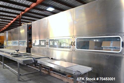 Unused- Neri NCT 1200 Stainless Steel 6 Zone Cooling Tunnel. Machine is designed to cool the content of deodorant bottles seated inside shaped containers, but useable for alternate stable bottle appl...