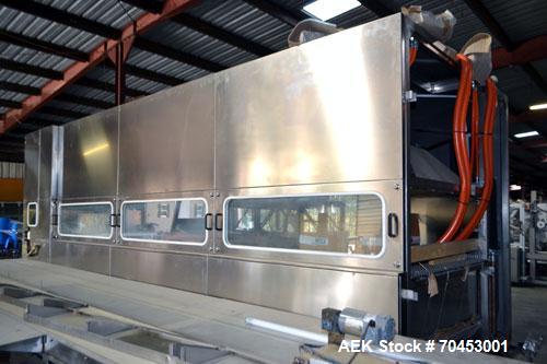 Unused- Neri NCT 1200 Stainless Steel 6 Zone Cooling Tunnel. Machine is designed to cool the content of deodorant bottles seated inside shaped containers, but useable for alternate stable bottle appl...