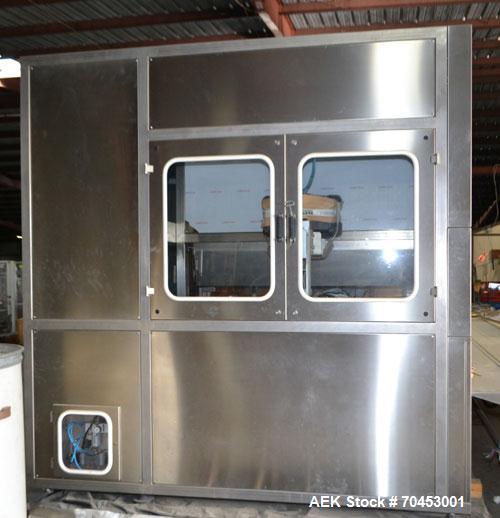 Unused- Neri NCT 1200 Stainless Steel 6 Zone Cooling Tunnel. Machine is designed to cool the content of deodorant bottles seated inside shaped containers, but useable for alternate stable bottle appl...