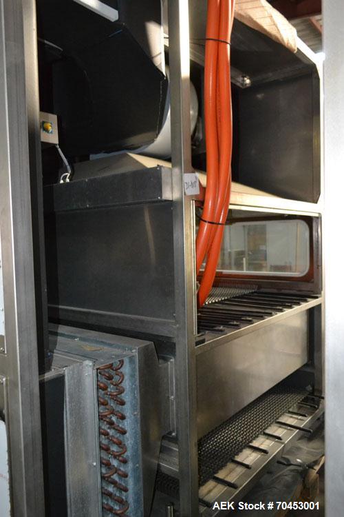Unused- Neri NCT 1200 Stainless Steel 6 Zone Cooling Tunnel. Machine is designed to cool the content of deodorant bottles seated inside shaped containers, but useable for alternate stable bottle appl...