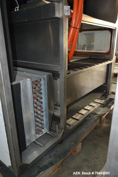 Unused- Neri NCT 1200 Stainless Steel 6 Zone Cooling Tunnel. Machine is designed to cool the content of deodorant bottles seated inside shaped containers, but useable for alternate stable bottle appl...