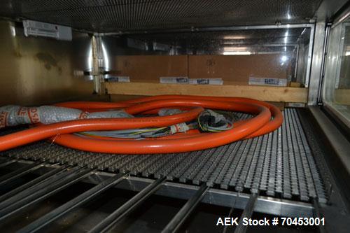 Unused- Neri NCT 1200 Stainless Steel 6 Zone Cooling Tunnel. Machine is designed to cool the content of deodorant bottles seated inside shaped containers, but useable for alternate stable bottle appl...