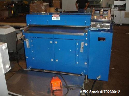 Used Rosenthan Sheetmaster Sheeter. 36" Wide, rated up to 130 FPM with dancer rool and output table. NOTE PRICE INCLUDES A 15% BUYER PREMIUM.
