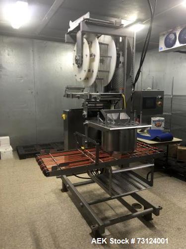 Pizzamatic ValuTop Applicator, Model SD-18-SE-1L1h. Single lane operation.