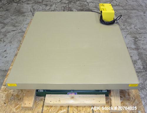 Used Southworth Systems Pallet Lift. Machine is rated at a 2000 lb capacity. Has a lift area of 48" X 42". 1/30/115V. Built 2007.