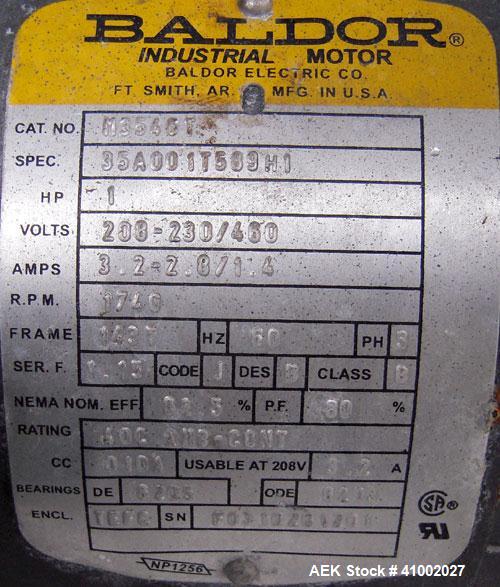Used Stoelting 2 Section Washer/Rinser, Model 80, 304 stainless steel. 24" wide x 246" long wire stainless steel belt, driven by a 1 hp, 3/60/208-230/460 volt, 1760 rpm motor with reducer. Each secti...