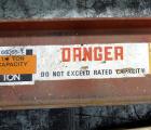 Used Abell-Howe Jib Crane, 1/2 Ton, Carbon Steel. Floor mounting. Approximate 117