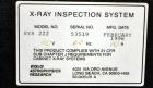 Used EG&G Astrophysics Line Scan 222 X-Ray Machine with conveyor belt