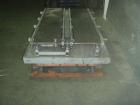 Used Olympic Material Handling pallet conveyor with hydraulic lift. Drag chain pallet conveyor with hydraulic scissor lift. Year 2002. 4,000 lb capacity. 3 hp, 460 volts, 3.8 amps. Overall 6' long x ...