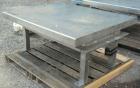 Used- Southworth Products Lift Table, Model LS2-36. Capacity 2000 pounds. 304 Stainless steel skirt platform 54