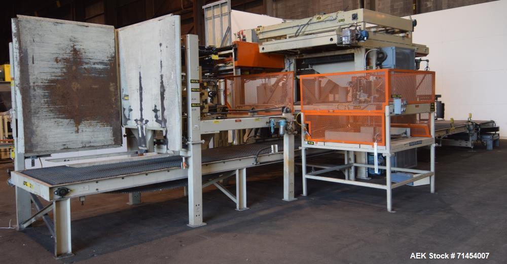Used Packaging Systems International 2200 Automatic Bag Palletizing System and 