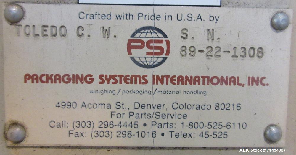 Used Packaging Systems International 2200 Automatic Bag Palletizing System and 