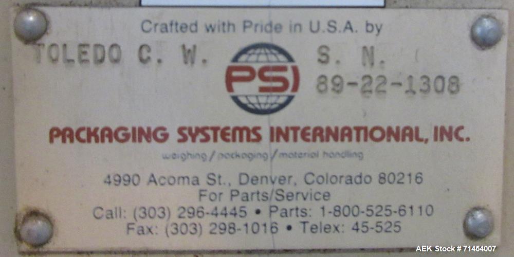 Used Packaging Systems International 2200 Automatic Bag Palletizing System and 