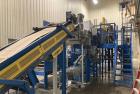 Used Master Conveyor Corporation Automated Palletizer System with Pallet Wrapper, Metal Detector & Conveyors
