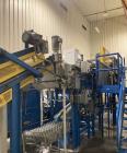 Used Master Conveyor Corporation Automated Palletizer System with Pallet Wrapper, Metal Detector & Conveyors