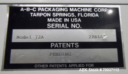 Used ABC Packaging Model 72A Low Level Case Palletizer.