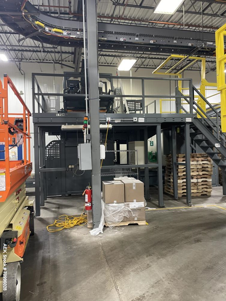 Used- Alvey Series 780 Compact Automatic Full Case Palletizer. Capable of speeds up to 50 cases per minute. Includes pallet ...