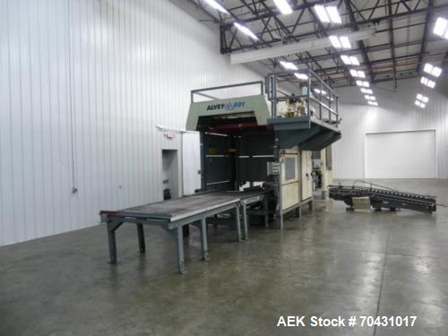 Pre-Owned Alvey 880 Case Palletizing System – Bi-Parting Stripper Plate, Painted Steel Frame