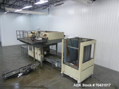 Pre-Owned Alvey 880 Case Palletizing System – Bi-Parting Stripper Plate, Painted Steel Frame