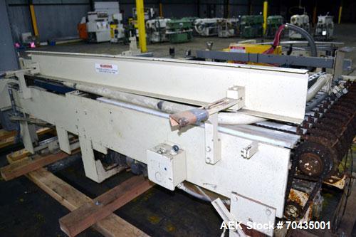 Used Columbia Machine Colmac 500 Low Level Case Palletizer, Model 500H-LRXS-AB-9002, Carbon Steel. Capable of 35 to 45 cases per minute depending on pattern. Capacity up to 24" long x 18" wide x 18" ...