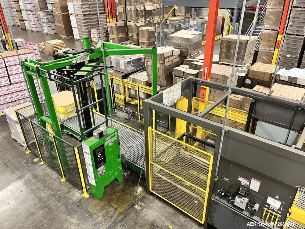 Used Columbia Full Case Floor Level Palletizer, Model FL100-LR-AB-0411. Include