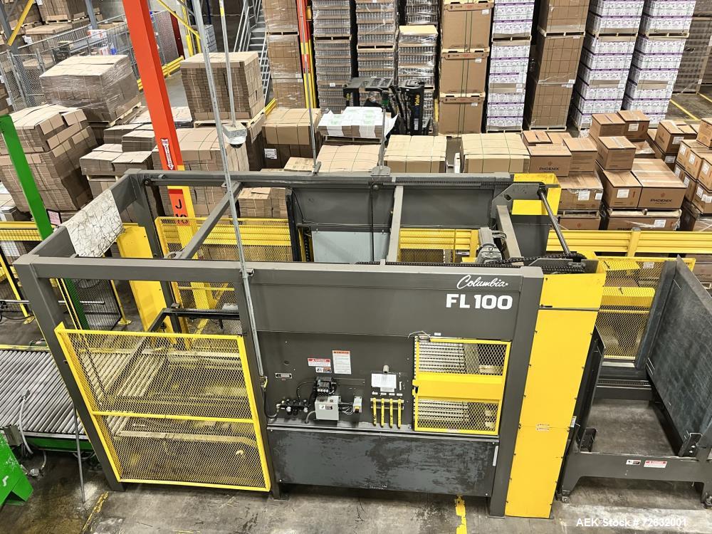 Used Columbia Full Case Floor Level Palletizer, Model FL100-LR-AB-0411. Include