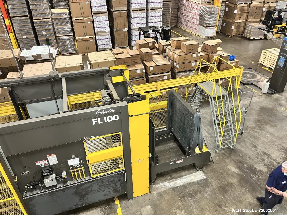 Used Columbia Full Case Floor Level Palletizer, Model FL100-LR-AB-0411. Include