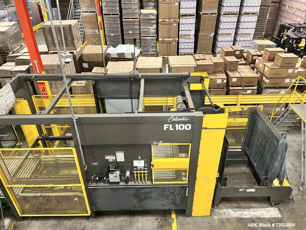 Used Columbia Full Case Floor Level Palletizer, Model FL100-LR-AB-0411. Include