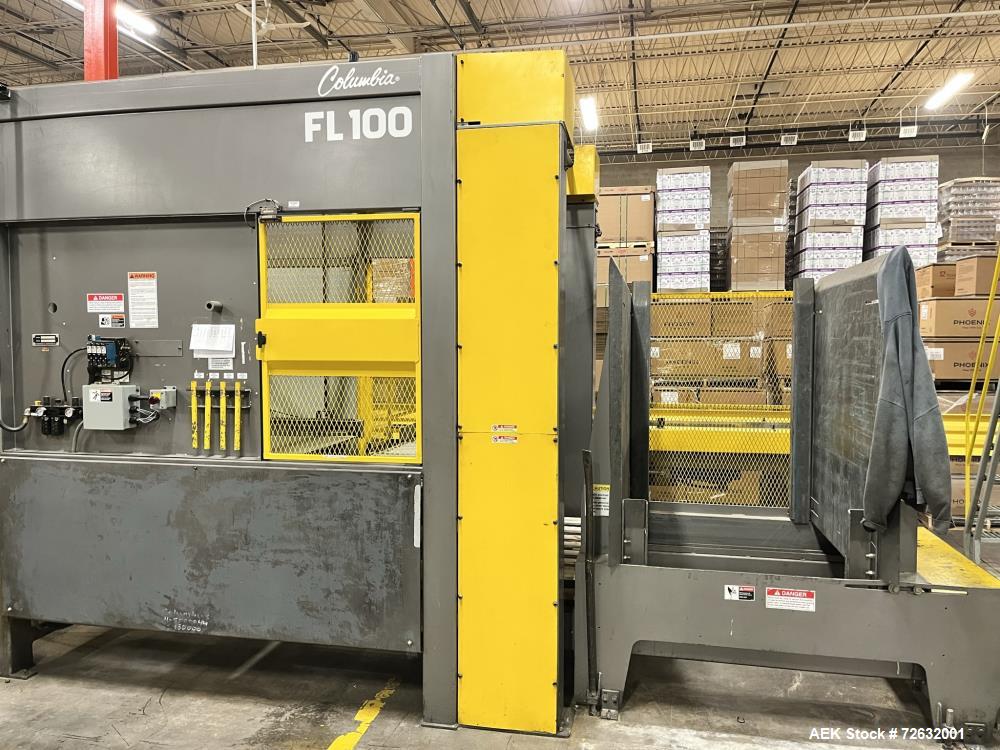 Used Columbia Full Case Floor Level Palletizer, Model FL100-LR-AB-0411. Include