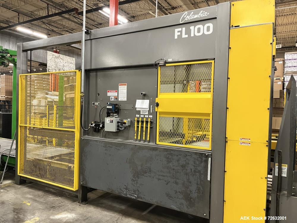 Used Columbia Full Case Floor Level Palletizer, Model FL100-LR-AB-0411. Include