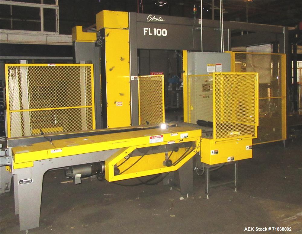 Used Columbia Model FL100 Automatic Low Level  Case Palletizer.