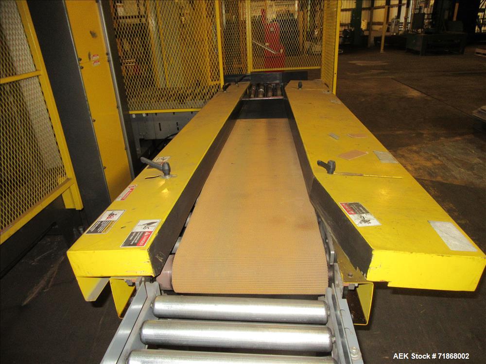 Used Columbia Model FL100 Automatic Low Level  Case Palletizer.