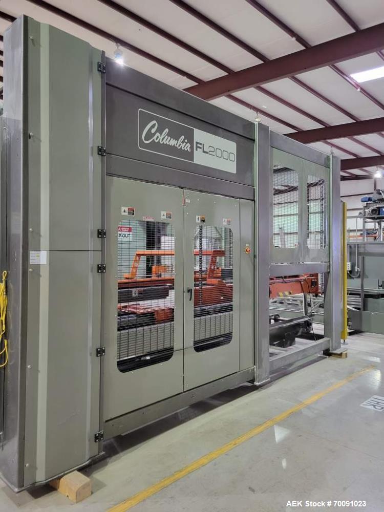 Used Columbia Model FL2000 Floor Level Palletizer