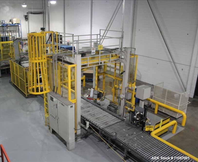 Used Columbia Model 610 Low Level Palletizer with Slip Sheet