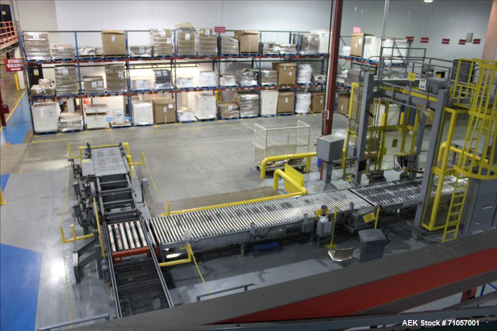 Used Columbia Model 610 Low Level Palletizer with Slip Sheet