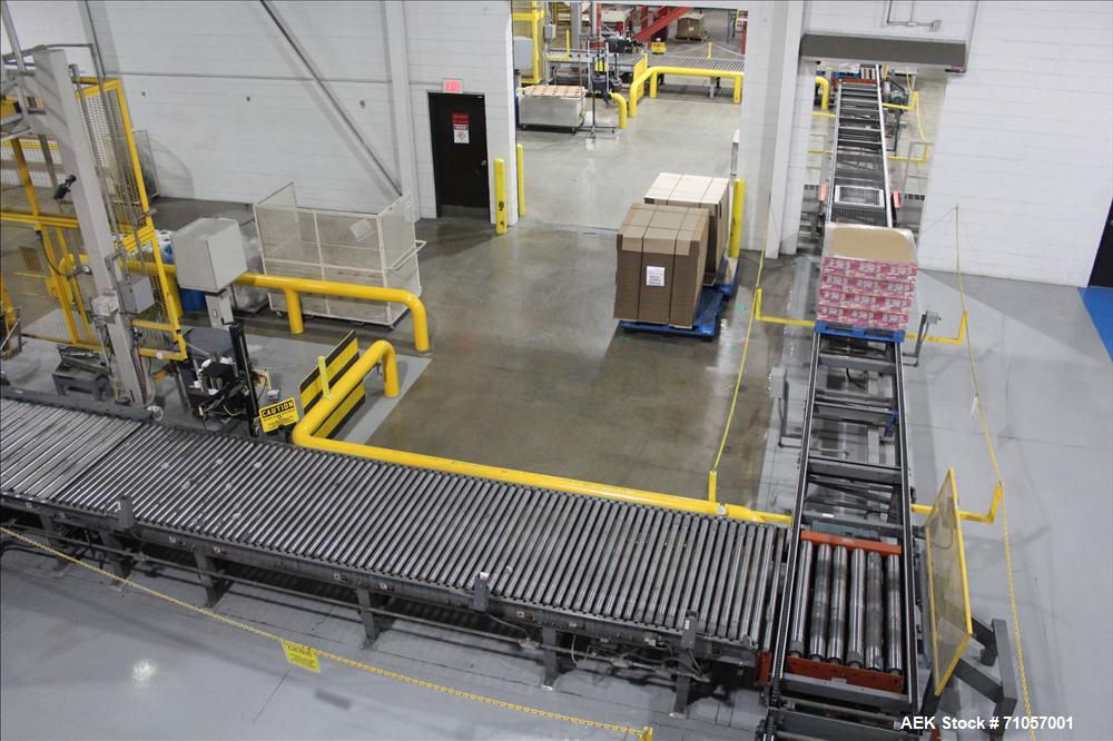 Used Columbia Model 610 Low Level Palletizer with Slip Sheet