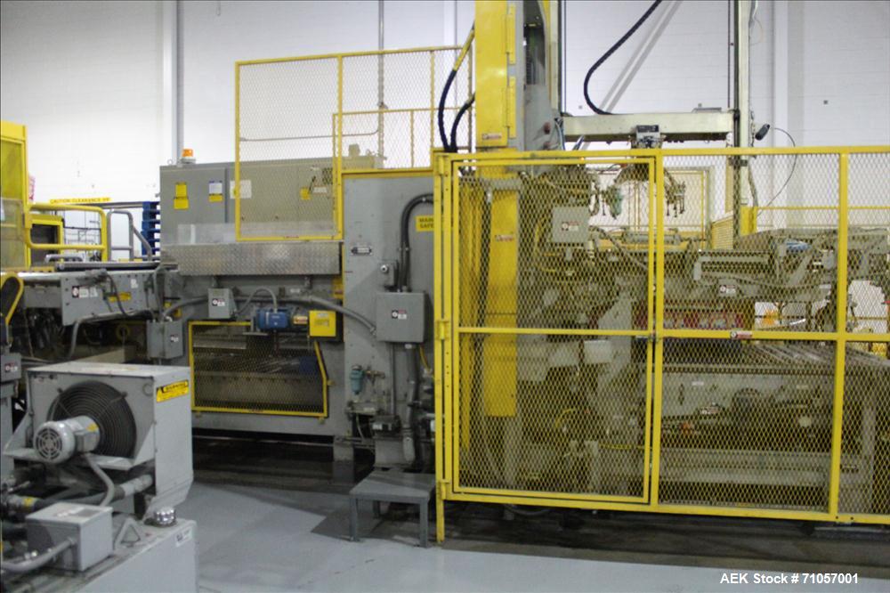Used Columbia Model 610 Low Level Palletizer with Slip Sheet