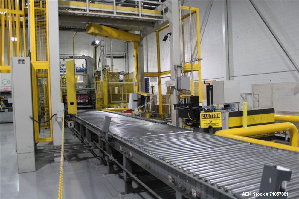 Used Columbia Model 610 Low Level Palletizer with Slip Sheet