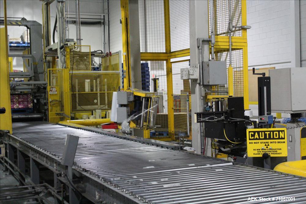 Used Columbia Model 610 Low Level Palletizer with Slip Sheet