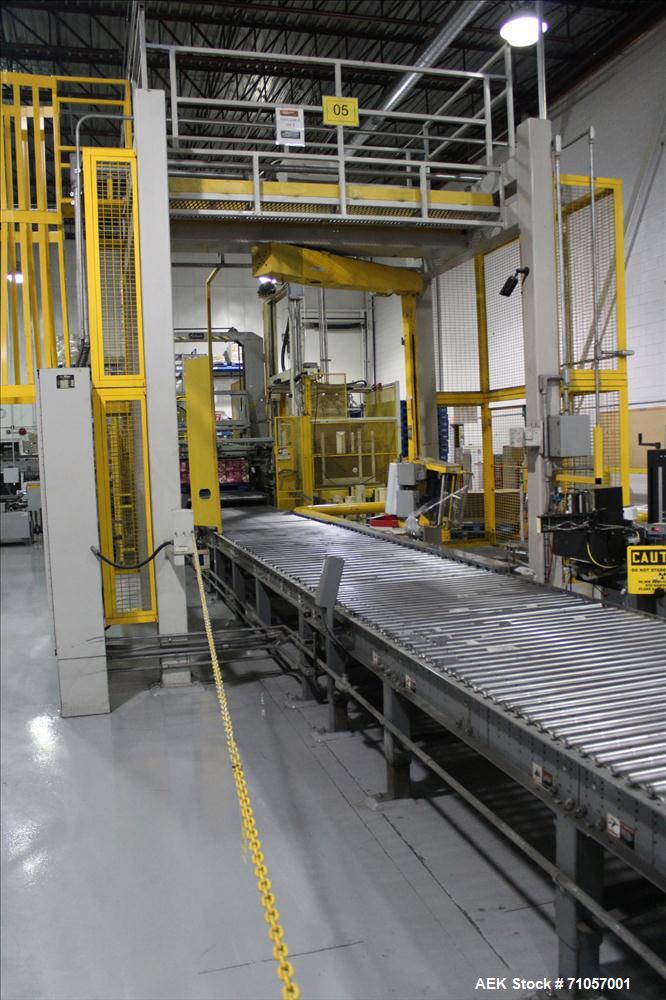 Used Columbia Model 610 Low Level Palletizer with Slip Sheet