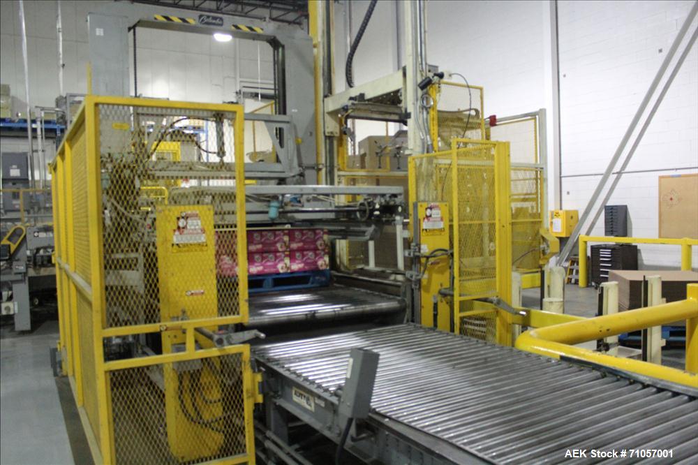 Used Columbia Model 610 Low Level Palletizer with Slip Sheet