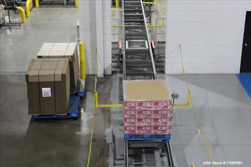 Used Columbia Model 610 Low Level Palletizer with Slip Sheet