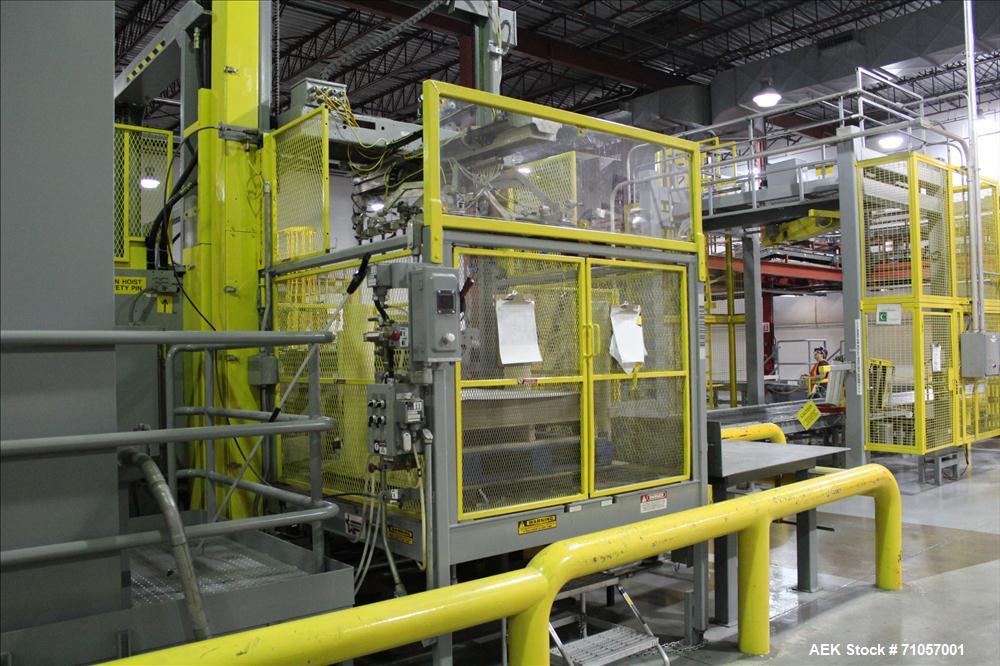 Used Columbia Model 610 Low Level Palletizer with Slip Sheet