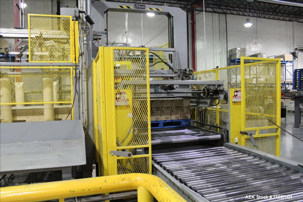 Used Columbia Model 610 Low Level Palletizer with Slip Sheet