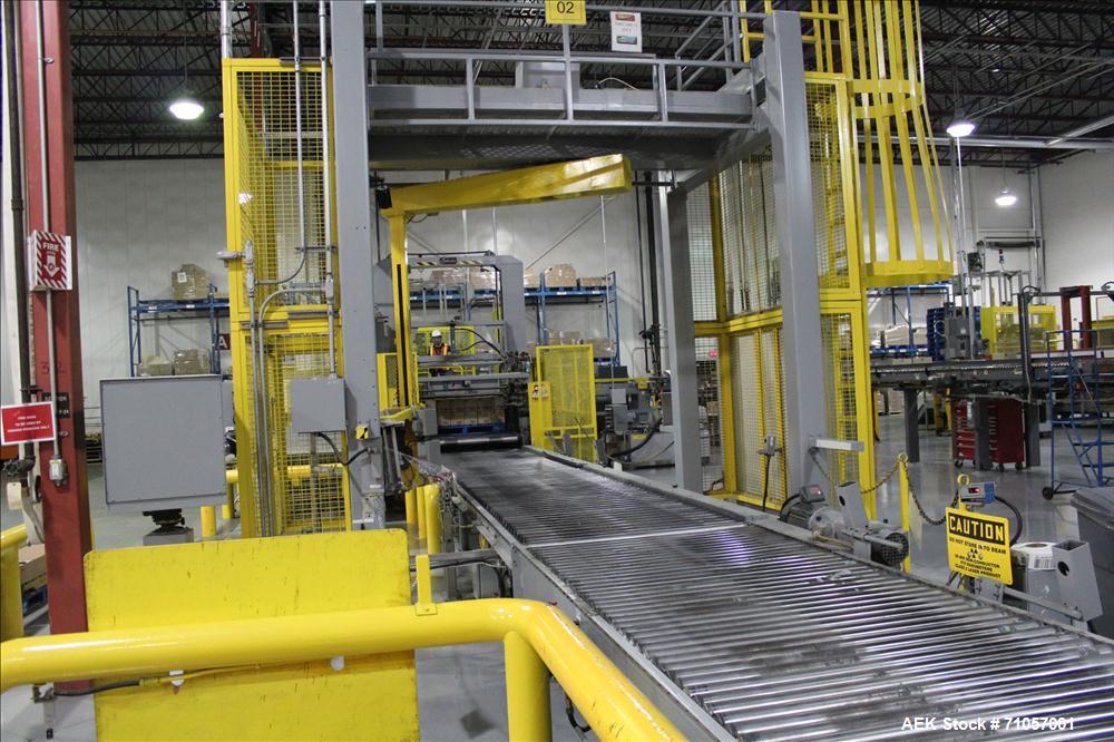Used Columbia Model 610 Low Level Palletizer with Slip Sheet