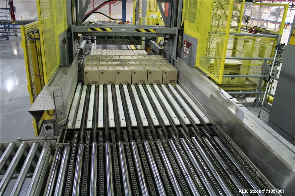 Used Columbia Model 610 Low Level Palletizer with Slip Sheet